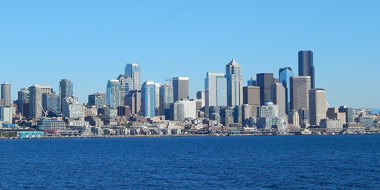 Seattle skyline viewed across Elliott Bay